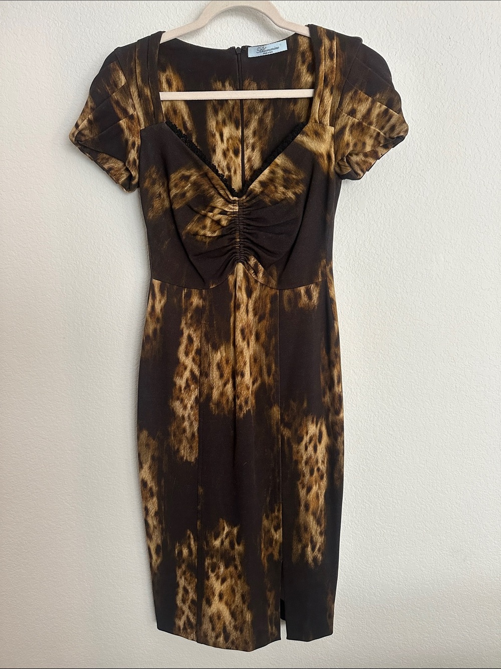 Blumarine leopard soft stretch dress 42 6